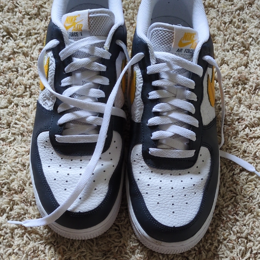 Nike Air Force 1 - White, Black, and Yellow